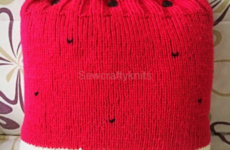 watermelon pillow cover knitting pattern