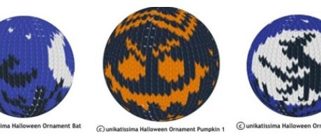 Knit Halloween balls for your Halloween tree.