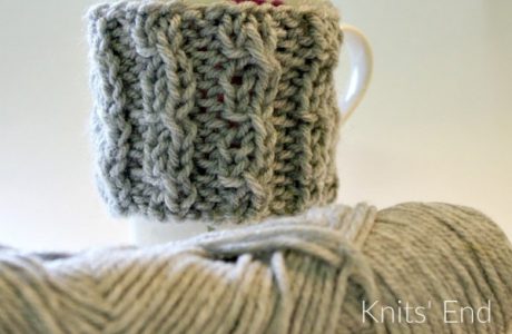 Easy knit coffee cozy pattern