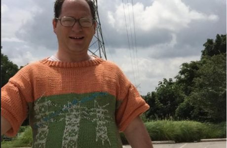 Sam Barsky knits amazing sweaters of landmarks and more.