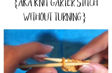 How to purl backward to knit garter stitch without turning.
