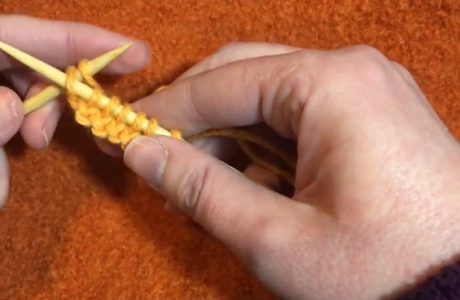 How to knit backward.
