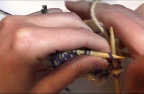 how to hold yarn for stranded knitting