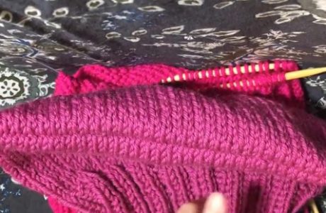 How to work a three-needle bind off.