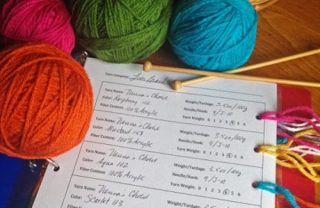 An easy way to keep track of your yarn stash.