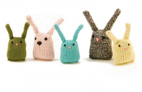 Knit some sweet Bunny Nuggets to celebrate Easter or spring.