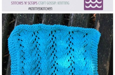Vine lace dishcloth knitting pattern.