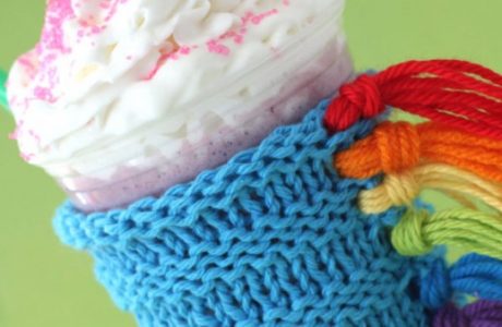 unicorn drink cozy knitting pattern