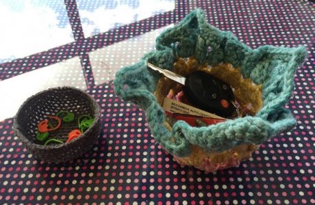 Use your swatches to make bowls.