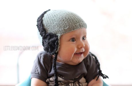 knit baby headphone hat