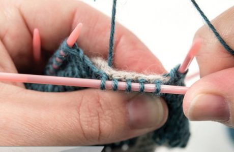 How to sew a seam on a knitting project as you knit.