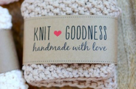 handmade gift tags knitting