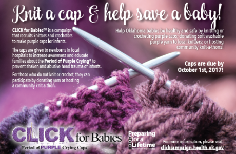 purple hats for babies in oklahoma
