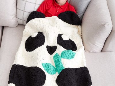 knit panda snuggle sack