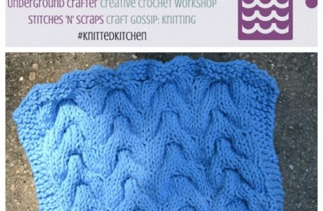 chevron cable dishcloth knitting pattern