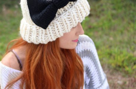 eugenia kim inspired knit bow hat