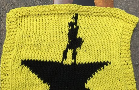 Knit a Hamilton inspired washcloth.
