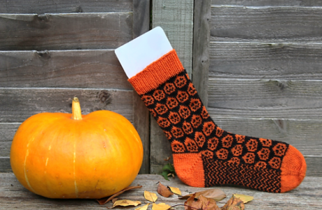 pumpkin patch sock knitting pattern