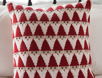 knit santa pillow