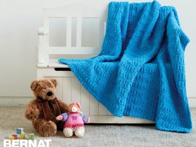 bernat blanket waffle stitch blanket