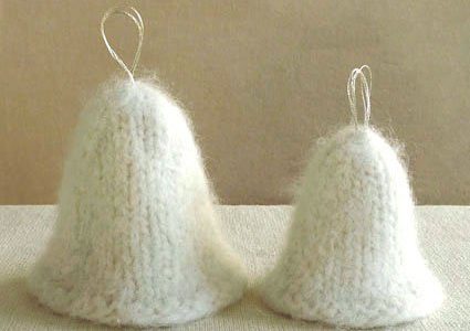 felted bell ornaments