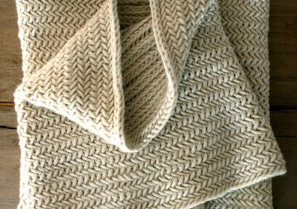 big herringbone cowl purl soho