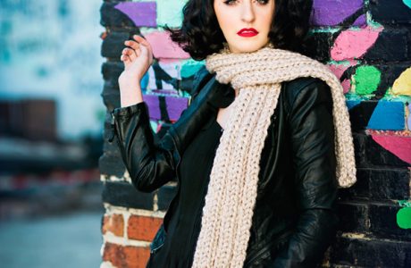 simple ribbed knit scarf