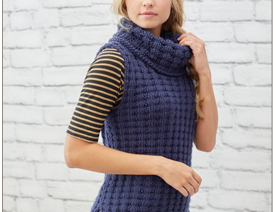 waffle stitch vest knitting pattern