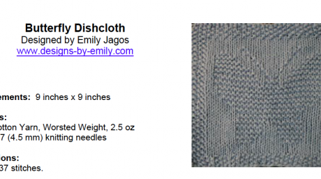 butterfly dishcloth knitting pattern