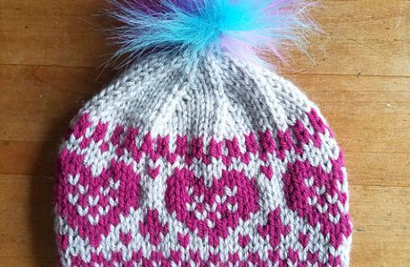 heart hat stranded knitting pattern