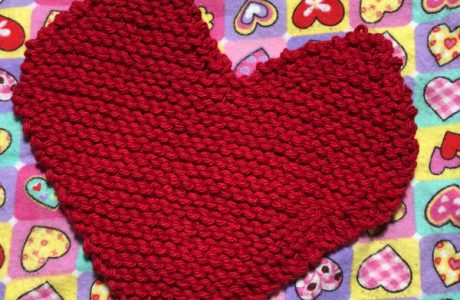 how to knit a heart-shaped washcloth