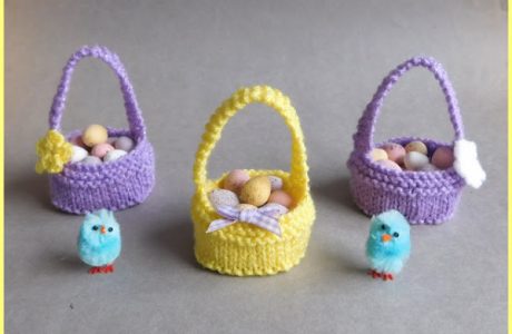 tiny knit easter basket