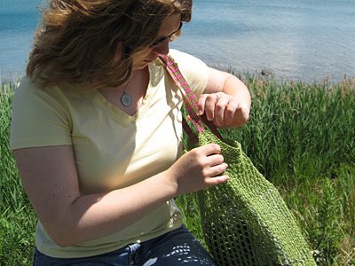 mesh bag knitting pattern