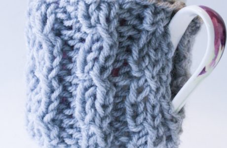 knit a simple coffee cozy