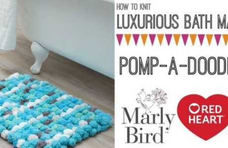 knit bath mat pomp-a-doodle