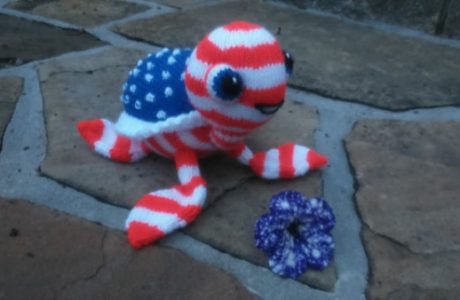 american flag turtle knitting pattern