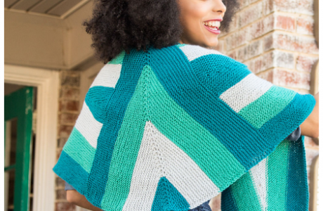 geometric shawl knitting pattern