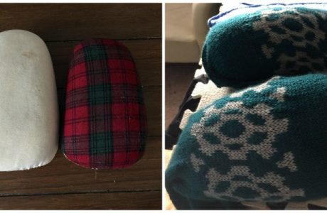 using sewing tools in knitting