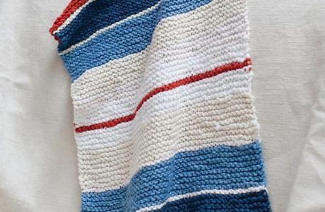 striped kitchen towel knitting pattern