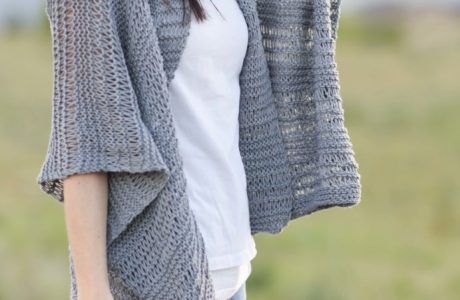 summer drop stitch knit kimono
