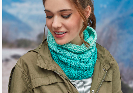lace cowl ombre yarn