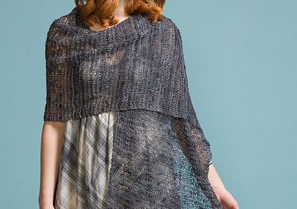 linen garter stitch wrap