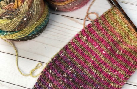 easy ribbed striped scarf