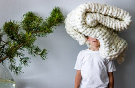 chunky knit blanket no needles