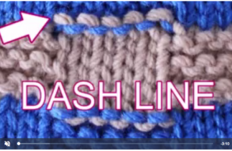 how to eliminate purl dashes when knitting stripes