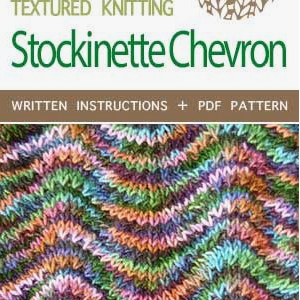 stockinette chevron knitting stitch pattern
