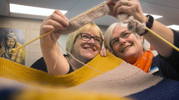 waiting room knitting