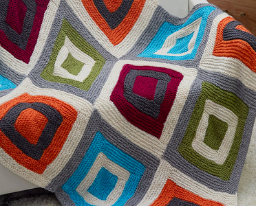 block afghan knitting pattern
