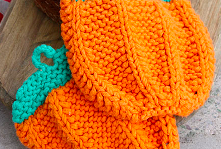 pumpkin potholder knitting pattern