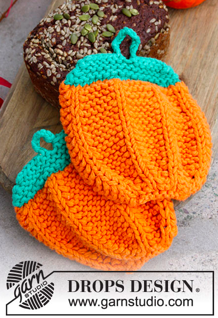 pumpkin potholder knitting pattern